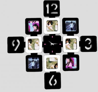 照片墙创意时钟SU模型下载_sketchup草图大师SKP模型