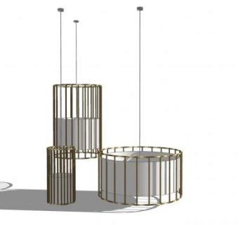 新中式吊灯灯具SU模型下载_sketchup草图大师SKP模型