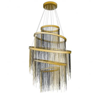 螺旋吊灯SU模型下载_sketchup草图大师SKP模型