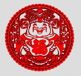 福字剪纸窗花窗贴SU模型下载_sketchup草图大师SKP模型