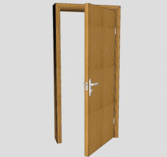 打开房间门SU模型下载_sketchup草图大师SKP模型