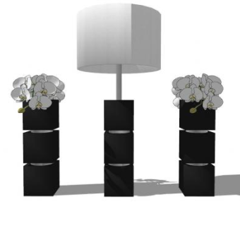 现代装饰灯SU模型下载_sketchup草图大师SKP模型