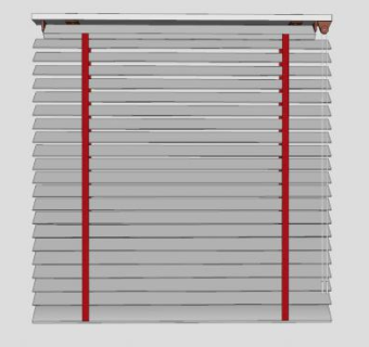 双拉百叶窗窗帘SU模型下载_sketchup草图大师SKP模型