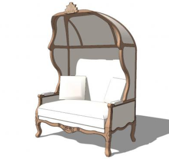 欧式装饰沙发特色家具SU模型下载_sketchup草图大师SKP模型