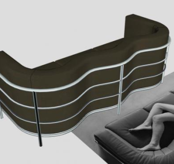 耳型沙发家具SU模型下载_sketchup草图大师SKP模型