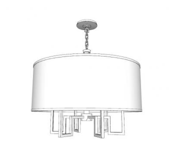 简易小吊灯偏中式SU模型下载_sketchup草图大师SKP模型