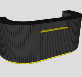 前台柜台桌SU模型下载_sketchup草图大师SKP模型