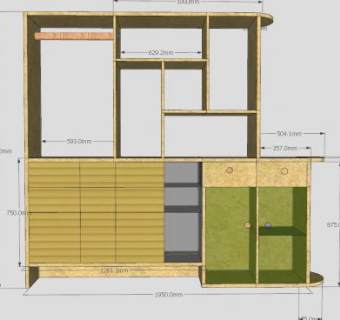 多功能隔断柜鞋柜家具SU模型下载_sketchup草图大师SKP模型