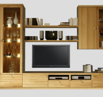 木质装饰柜电视柜家具SU模型下载_sketchup草图大师SKP模型