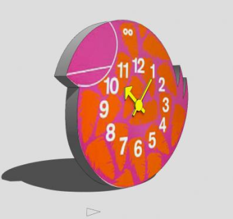 儿童装饰钟表SU模型下载_sketchup草图大师SKP模型