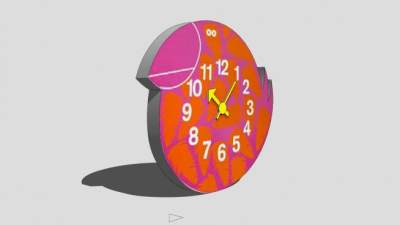 儿童装饰钟表SU模型下载_sketchup草图大师SKP模型