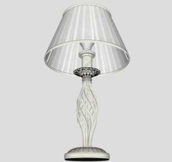 欧式艺术桌灯台灯SU模型下载_sketchup草图大师SKP模型