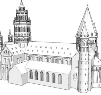 圣彼得教会堂建筑SU模型下载_sketchup草图大师SKP模型