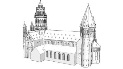 圣彼得教会堂建筑SU模型下载_sketchup草图大师SKP模型