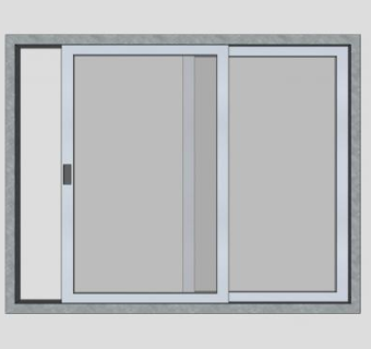 玻璃推拉窗sketchup模型下载_sketchup草图大师SKP模型