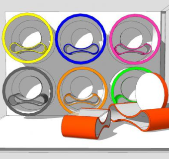 彩色创意儿童椅子SU模型下载_sketchup草图大师SKP模型