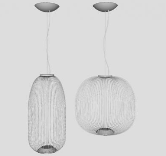 网状型小吊灯SU模型下载_sketchup草图大师SKP模型