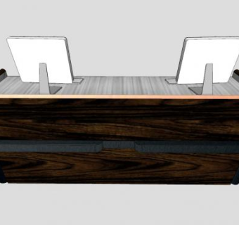 前台接待桌sketchup模型下载_sketchup草图大师SKP模型