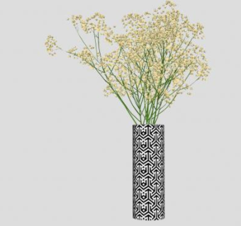 好看的花瓶插花SU模型下载_sketchup草图大师SKP模型