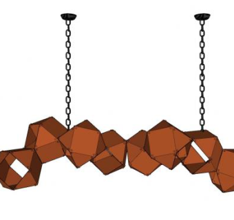 装饰异形小吊灯灯具SU模型下载_sketchup草图大师SKP模型