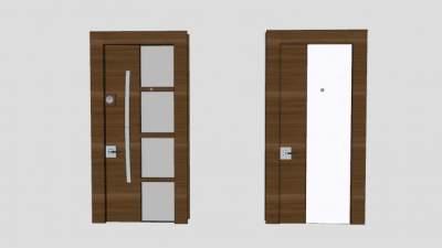 室内门办公室门SU模型下载_sketchup草图大师SKP模型