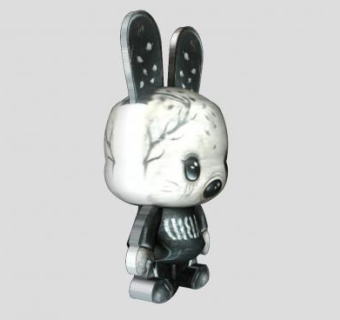 丑小兔娃娃SU模型下载_sketchup草图大师SKP模型