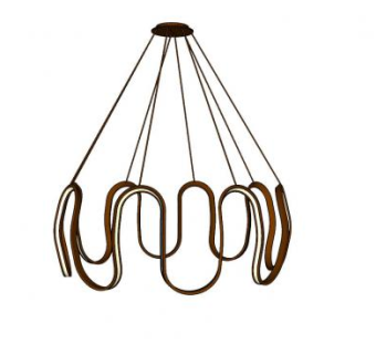 欧简细小吊灯灯具SU模型下载_sketchup草图大师SKP模型