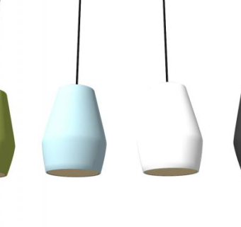 简单的筒型小吊灯灯具SU模型下载_sketchup草图大师SKP模型