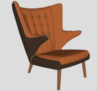 懒人椅家具软包椅SU模型下载_sketchup草图大师SKP模型