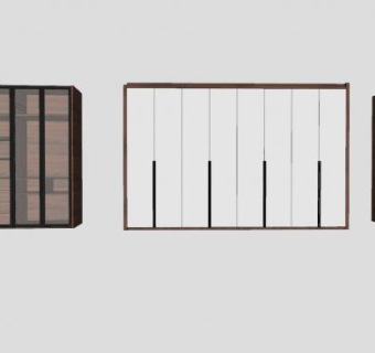 现代简约衣柜衣橱SU模型下载_sketchup草图大师SKP模型