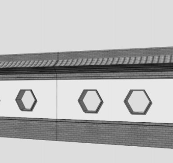 中国风现代创意景墙设计SU模型下载_sketchup草图大师SKP模型