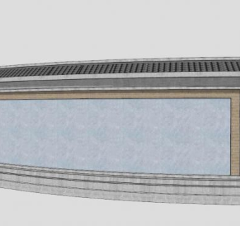 新中式古典创意景墙设计sketchup模型下载_sketchup草图大师SKP模型