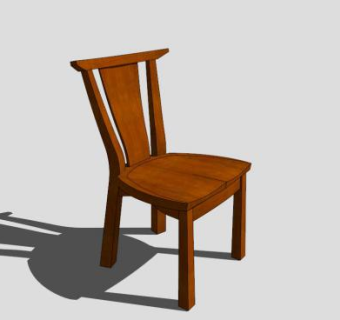 中式现代红木单人椅SU模型下载_sketchup草图大师SKP模型