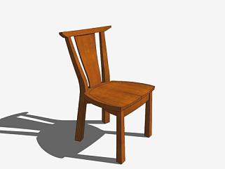 中式现代红木单人椅SU模型下载_sketchup草图大师SKP模型