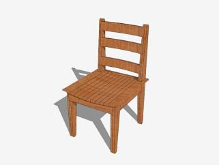 中式现代创意单人椅SU模型下载_sketchup草图大师SKP模型