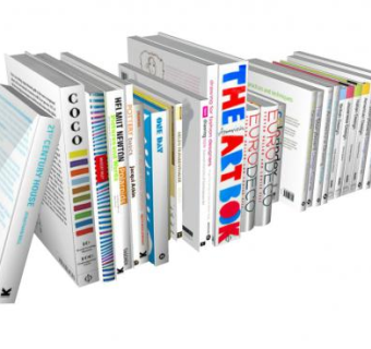 书本摆放的书籍SU模型下载_sketchup草图大师SKP模型