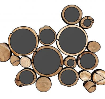 墙壁装饰物件SU模型下载_sketchup草图大师SKP模型