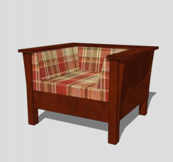 古典中式红木椅子SU模型下载_sketchup草图大师SKP模型