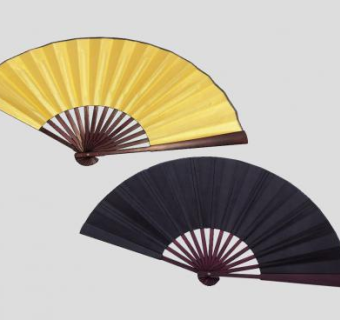 中式相声折扇SU模型下载_sketchup草图大师SKP模型