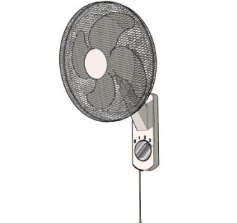 壁扇电风扇SU模型下载_sketchup草图大师SKP模型