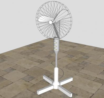 家电落地电风扇SU模型下载_sketchup草图大师SKP模型