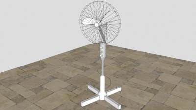 家电落地电风扇SU模型下载_sketchup草图大师SKP模型