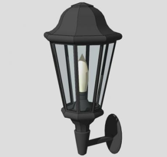 欧式壁灯墙灯SU模型下载_sketchup草图大师SKP模型