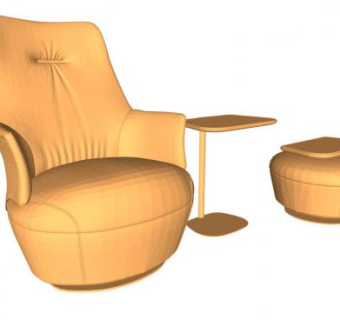 休闲小沙发茶几SU模型下载_sketchup草图大师SKP模型