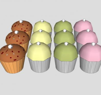 小蛋糕西点SU模型下载_sketchup草图大师SKP模型