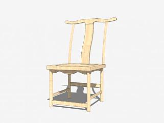 中式木质创意灯挂椅SU模型下载_sketchup草图大师SKP模型