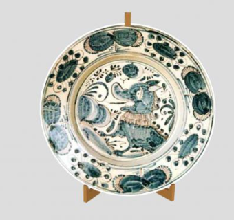 古董碟子装饰架SU模型下载_sketchup草图大师SKP模型