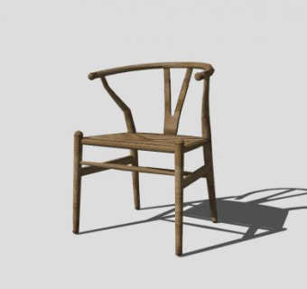 木质中式圈椅SU模型下载_sketchup草图大师SKP模型