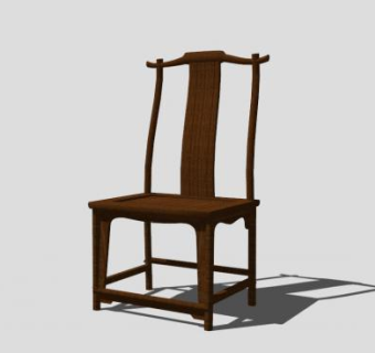 中式实木灯挂椅SU模型下载_sketchup草图大师SKP模型