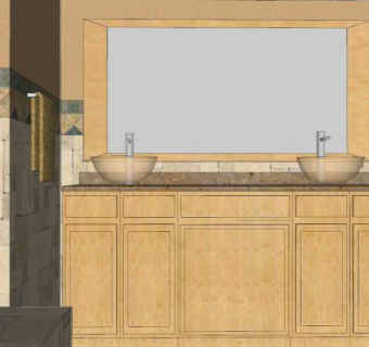 现代风卫浴室内设计SU模型下载_sketchup草图大师SKP模型